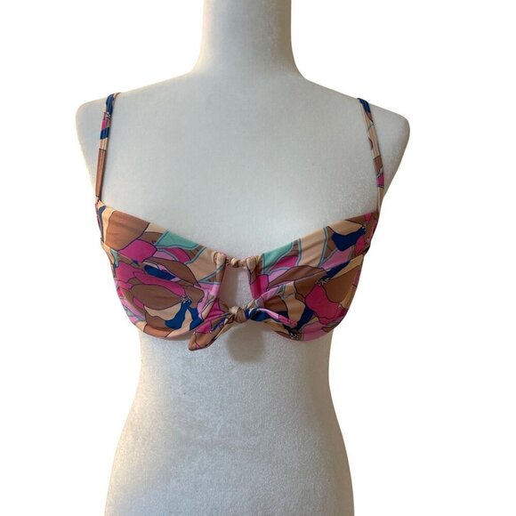 L*Space Eco Chic Econyl Rose underwire Bikini Top large - Picture 2 of 4